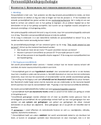 Samenvatting persoonlijkheidspsychologie