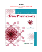 Test Bank For Roach’s Introductory Clinical Pharmacology 11th Edition By Susan M. Ford |All Chapters,  Year-2023/2024|