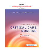 Test Bank For Introduction to Critical Care Nursing  7th Edition By Mary Lou Sole, Deborah Goldenberg Klein, Marthe J. Moseley |All Chapters,  Year-2023/2024|