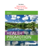 Test Bank For Health Promotion  Throughout the Life Span  9th Edition By Carole Edelman |All Chapters,  Year-2023/2024|