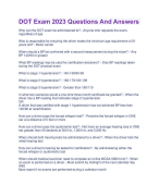 DOT Exam 2023 Questions And Answers