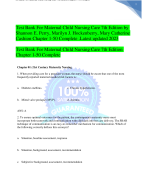 Test Bank For Maternal Child Nursing Care 7th Edition by  Shannon E. Perry, Marilyn J. Hockenberry, Mary Catherine  Cashion Chapter 1-50 Complete .Latest updated 2023