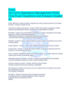Exam GU C215 Operations Management PVDC  Final Exam Questions and Answers Graded  A+