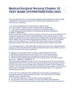 Medical-Surgical Nursing Chapter 32  TEST BANK (HYPERTENSTION) 2023 