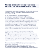 Medical-Surgical Nursing Chapter 32  TEST BANK (HYPERTENSTION) 2023