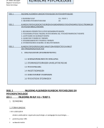 KLINISCHE PSYCHOLOGIE (Toegepaste Psychologie - Fase 2 - Thomas More)