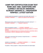 AANP FNP CERTIFICATION EXAM TEST BANK 2024 1000+ QUESTIONS AND CORRECT DETAILED ANSWERS | ALREADY GRADED A+ | PROFESSOR VERIFIED | LATEST EDITION