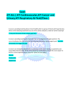 Exam ATI ALL ( ATI Cardiovascular,ATI Cancer and  Urinary,ATI Respiratory & Fluid/Elees )