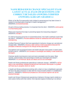 NASM BEHAVIOUR CHANGE SPECIALIST EXAM BUNDLE WITH DIFFERENT VERSIONS LATEST UPDATE GRADED A