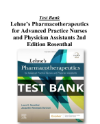 Test Bank Lehne’s Pharmacotherapeutics for Advanced Practice Nurses and Physician Assistants 2nd Edition Rosenthal  All Chapters (1-92)|A+ ULTIMATE GUIDE 