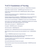NACE Foundations of Nursing Exam with 100% Correct Answers 2023
