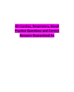 ATI ALL 2022-2023( ATI Cardiovascular,ATI Cancer and Urinary,ATI Respiratory & Fluid Elees ATI Cardiovascular  Latest Update 2023-2024 Guaranteed A+