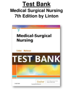 Test Bank For Medical-Surgical Nursing 7th Edition by Linton  All Chapters (1-63) | A+ ULTIMATE GUIDE