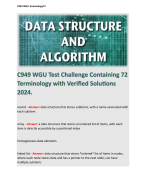C949 WGU Test Challenge Containing 72 Terminology with Verified Solutions 2024. 