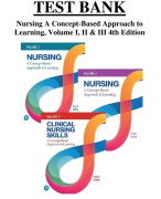 Test Bank For Nursing A Concept-Based Approach to Learning, Volume I, II & III, 4th Edition  (Pearson Education, 2023), Modules 1-51 + Chapters 1-16 | A+ ULTIMATE GUIDE 2023