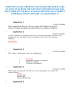 NRNP 6531 EXAM/ NRNP 6531 ADVANCED PRACTICE CARE OF ADULTS ACROSS THE LIFE SPAN MIDTERM EXAM 2024-2025 COMPLETE 100 REAL EXAM QUESTIONS AND CORRECT ANSWERS LATEST UPDATES | GUARANTEED A+