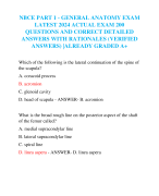 NBCE PART 1 - GENERAL ANATOMY EXAM LATEST 2024 ACTUAL EXAM 200 QUESTIONS AND CORRECT DETAILED ANSWERS WITH RATIONALES (VERIFIED ANSWERS) |ALREADY GRADED A+ 