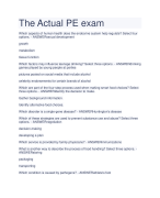 The Actual PE examVThe Actual PE exam