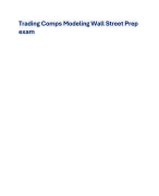Trading Comps Modeling Wall Street Prep exam
