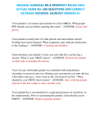 MEDICAL-SURGICAL RN A PROPHECY RELIAS 2024 ACTUAL EXAM ALL 100 QUESTIONS AND CORRECT DETAILED ANSWERS WITH RATIONALES (VERIFIED ANSWERS) |ALREADY GRADED A+