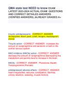 QMA state test NEED to know EXAM  LATEST 2023-2024 ACTUAL EXAM QUESTIONS  AND CORRECT DETAILED ANSWERS  (VERIFIED ANSWERS) |ALREADY GRADED A+