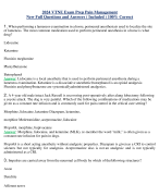 2024 VTNE Exam Prep Pain Management New Full Questions and Answers ( Included ) 100% Correct