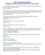 2024 VTNE Exam Prep Questions GRADED A+ (ACTUAL EXAM ) Questions and Answers (Solved)