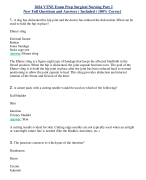 2024 VTNE Exam Prep Surgical Nursing Part 1, 2 | New Full Questions and Answers ( Included )100% Correct
