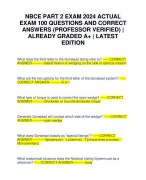 NBCE PART 2 EXAM 2024 ACTUAL EXAM 100 QUESTIONS AND CORRECT ANSWERS (PROFESSOR VERIFIED) | ALREADY GRADED A+ | LATEST EDITION