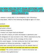 2024 NGN HESI RN EXIT EXAM UESTIONS AND ANSWERS 100% CORRECTLY VERIFIED LATEST UPDATE 2024 GRADED A+