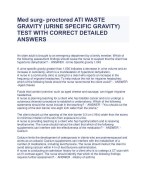 (URINE SPECIFIC GRAVITY)  TEST WITH CORRECT DETAILED  ANSWERS 