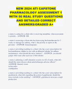 NEW 2024 ATI CAPSTONE PHARMACOLOGY ASSESSMENT 1 WITH 50 REAL STUDY QUESTIONS AND DETAILED CORRECT ANSWERS/GRADED A+ 