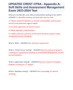 UPDATED CREST CPSA - Appendix A: Soft Skills and Assessment Management Exam 2023-2024 Test