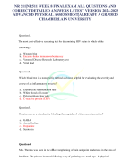 NR 511|NR511 WEEK 8 FINAL EXAM ALL QUESTIONS AND CORRECT DETAILED ANSWERS LATEST VERSION 2024-2025  ADVANCED PHYSICAL ASSESSMENT|ALREADY A GRADED CHAMBERLAIN UNIVERSITY