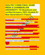 2024 PSY C290N FINAL EXAM WEEK 8 CHAMBERLAIN UNIVERSITY- 75+Questions and verified Answers 100% Graded A+ New Generation!!!! Pass!!!
