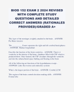 BIOD 152 EXAM 2 2024 REVISED WITH COMPLETE STUDY QUESTIONS AND DETAILED CORRECT ANSWERS (RATIONALES PROVIDEDGRADED A+ 