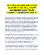 NEW 2024 REVISED AHIP FINAL EXAM WITH 150 REAL STUDY QUESTIONS AND DTAILED CORRECT ANSWERS/GRADED A+ 