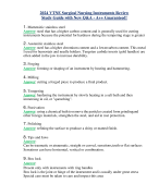 2024 VTNE Surgical Nursing Instruments Review Study Guide with New Q&A - A++ Guaranteed!