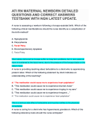 ATI PN Comprehensive Exit Latest Version (A&B) 2024 Complete Questions And Correct Answers Already Graded A+
