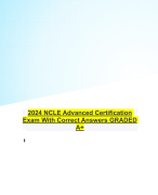 2024 NCLE Advanced Certification Exam With Correct Answers GRADED A+