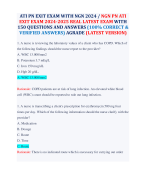 ATI PN EXIT EXAM WITH NGN 2024 / NGN PN ATI  EXIT EXAM 2024-2025 REAL LATEST EXAM WITH  150 QUESTIONS AND ANSWERS (100% CORRECT &  VERIFIED ANSWERS) AGRADE (LATEST VERSION)
