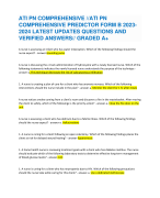 ATI PN COMPREHENSIVE //ATI PN COMPREHENSIVE PREDICTOR FORM B 2023-2024 LATEST UPDATES QUESTIONS AND 
