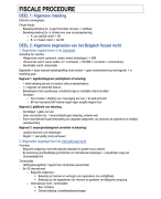 Samenvatting fiscale procedure