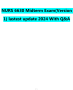    NURS 6630 Midterm Exam(Version 1) lastest update 2024 With Q&A / Walden University