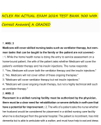       NCLEX RN ACTUAL EXAM 2024 TEST BANK 300 With Correct Answers| A GRADED