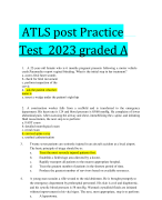 ATLS post Practice  Test 2023 graded A