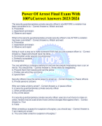 PowerOf Arrest Final Exam With  100%Correct Answers 2023/2024
