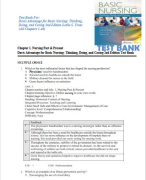 Test Bank Bundle - Davis Advantage for Basic Nursing: Thinking, Doing, and Caring: Thinking, Doing, and Caring 2nd and 3rd Editions  by Leslie S. Treas  2nd and 3rd Editions Test Bank Package Bundle For Davis Advantage for Basic Nursing: Thinking, Doing, and Caring: Thinking, Doing, and Caring