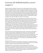 Academisch nuffield council of bioethics chapter 9 summary DTC