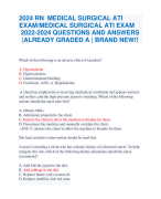 2024 RN  MEDICAL SURGICAL ATI EXAM/MEDICAL SURGICAL ATI EXAM  2022-2024 QUESTIONS AND ANSWERS |ALREADY GRADED A | BRAND NEW!!   Which of the following is an adverse effect of lactulose? 
